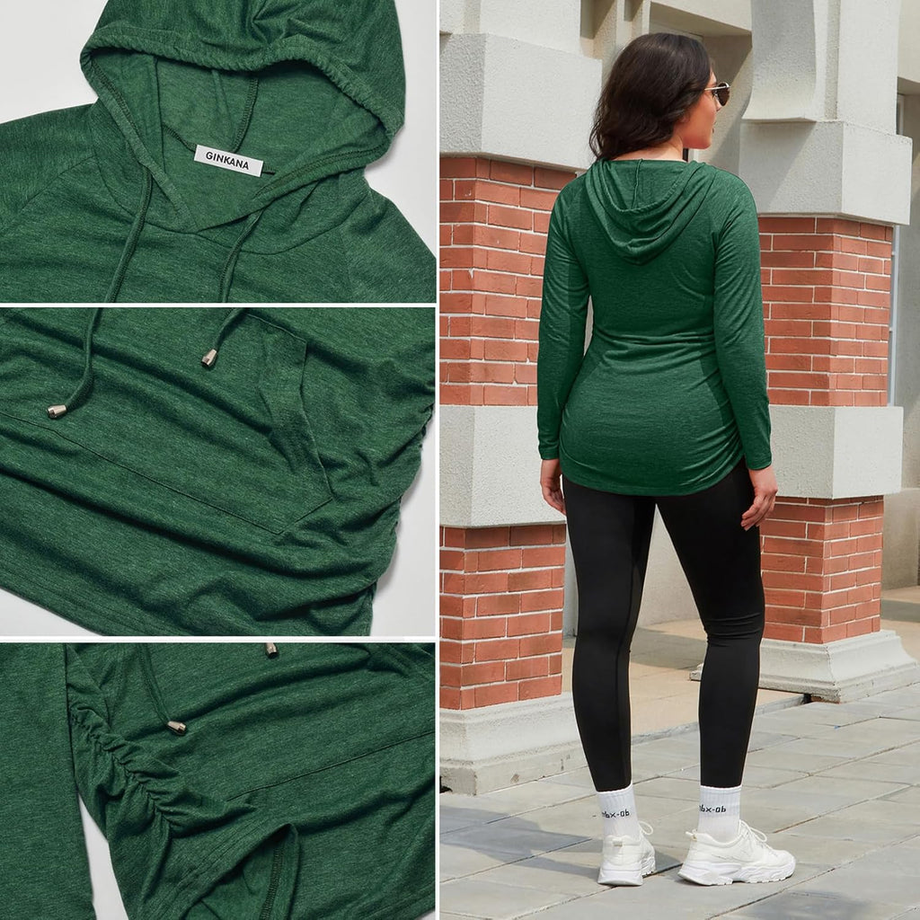 Maternity Hoodie Long Sleeves Shirts Casual Maternity Top Pregnancy Sweatshirt Casual Clothes